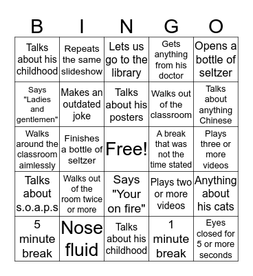 4A Bingo Card
