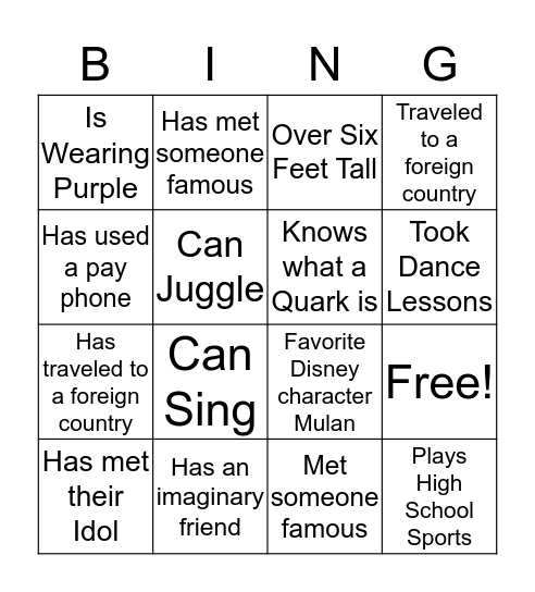 BEREAN BINGO Card