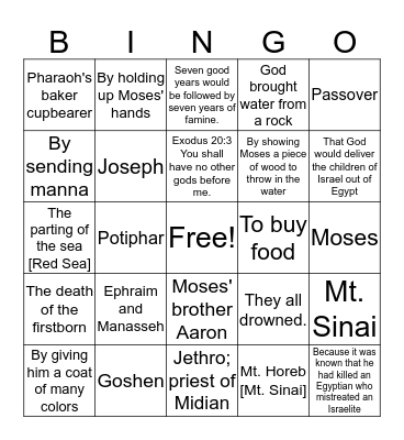 JBQ Bingo Card