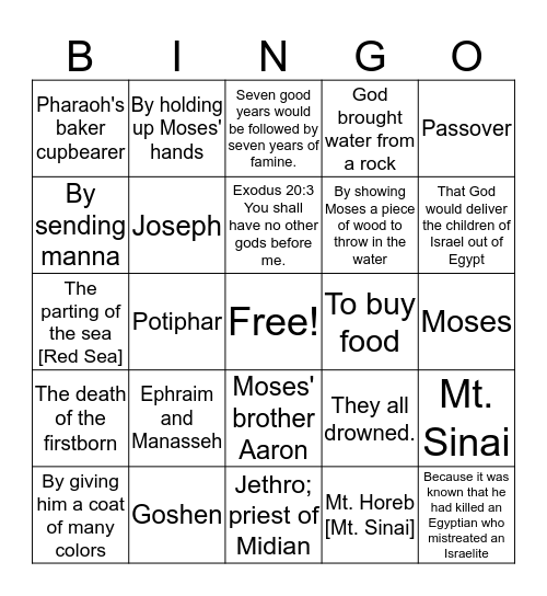 JBQ Bingo Card