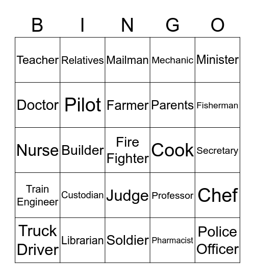 Everyday Heroes Bingo Card
