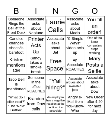 Elwood Staffing Bingo Card
