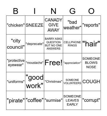Humpday Bingo Card