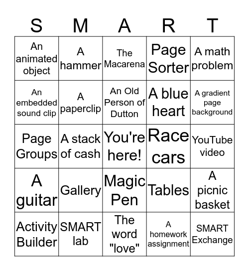 EDU 115 Bingo Card