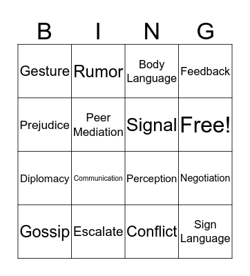 Chapter 4 FACS Bingo Card