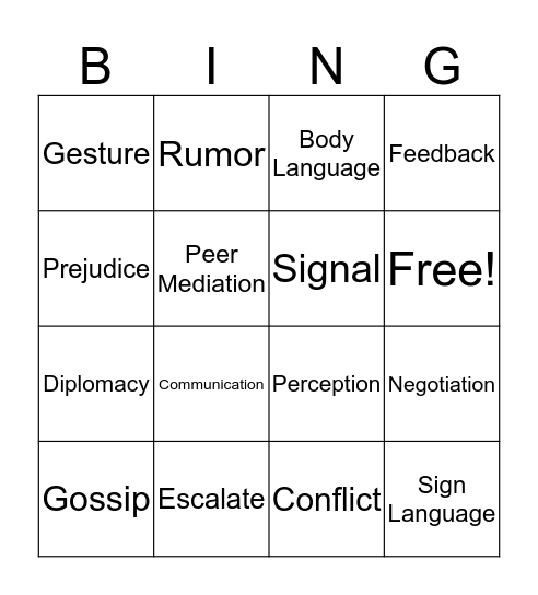 Chapter 4 FACS Bingo Card