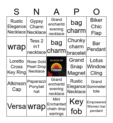 Magnolia and Vine Fall Blingo Bingo Card