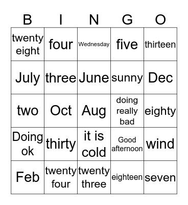 Review Bingo Card