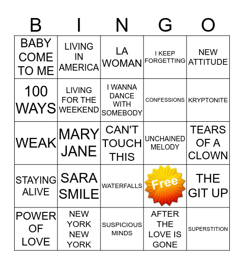 KAMIKAZI KARAOKE BINGO 918-3 Bingo Card