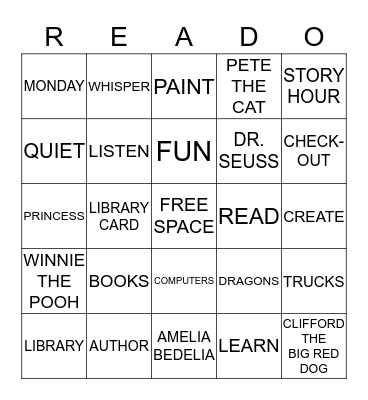 LIBRARY BINGO Card