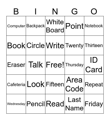 Bingo Card