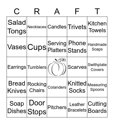 Pumpkin Bingo!   Bingo Card