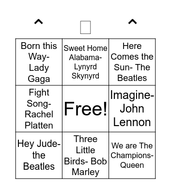♪ Musical Bingo ♬ Bingo Card