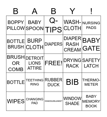 OH DEER! BABY CASHTON IS ALMOST HERE! Bingo Card
