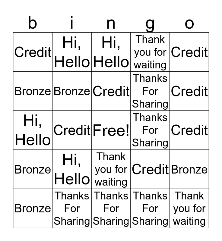 Macy's Bayfair Bingo Card