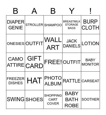 OH DEER! BABY CASHTON IS ALMOST HERE! Bingo Card