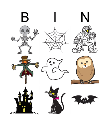 Halloween Bingo Card