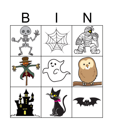 Halloween Bingo Card