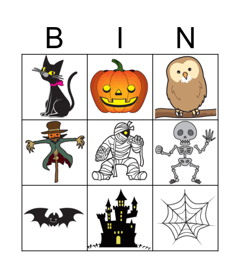 Halloween Bingo Card