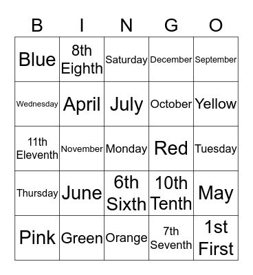 Funtastic Bingo Card