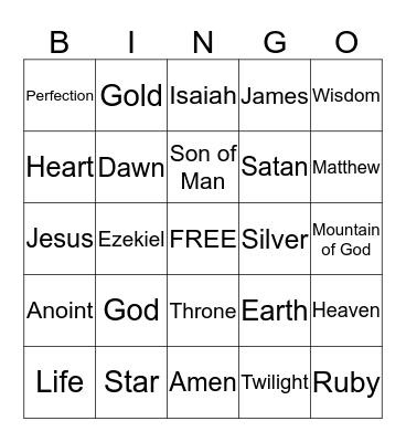 Sermon Bingo (Do only during the sermon) Bingo Card