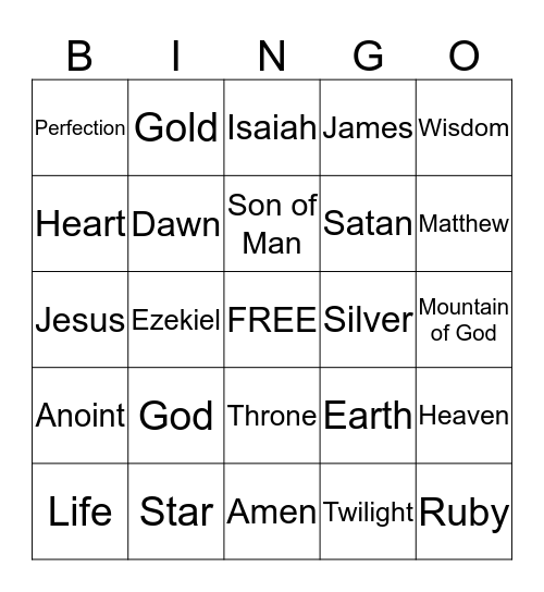 Sermon Bingo (Do only during the sermon) Bingo Card