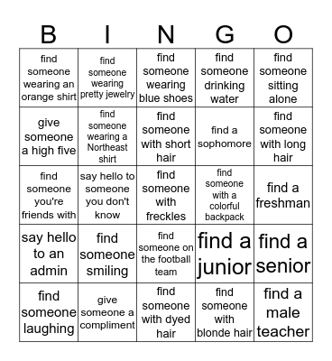 Human Bingo Card