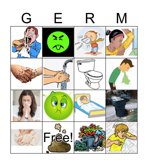 Strike Out Germs Bingo Card