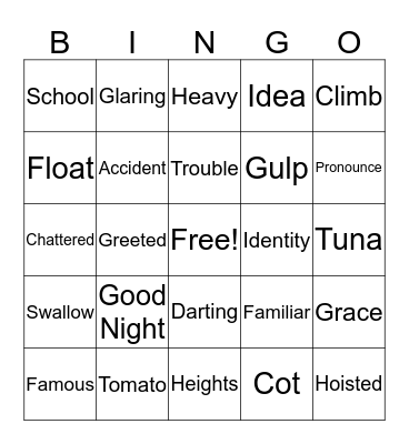 CHILDFUND Bingo Card