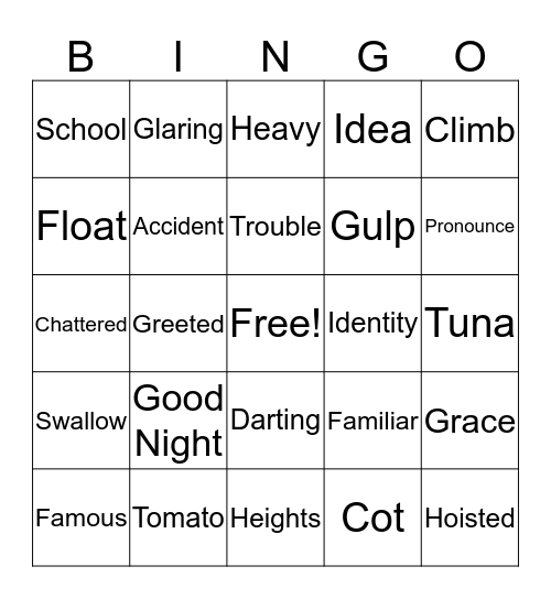 CHILDFUND Bingo Card
