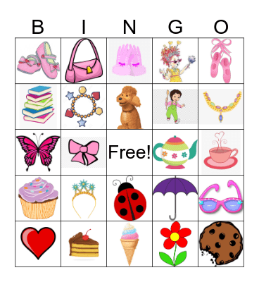 Fancy Nancy Bingo Card