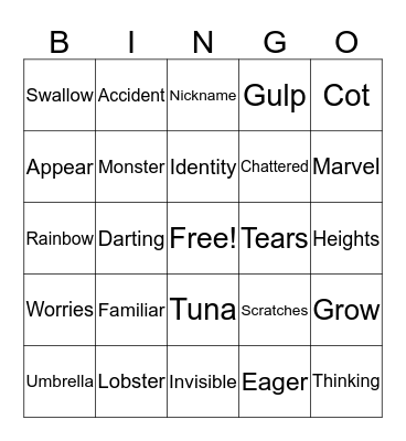 CHILDFUND Bingo Card