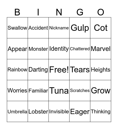 CHILDFUND Bingo Card