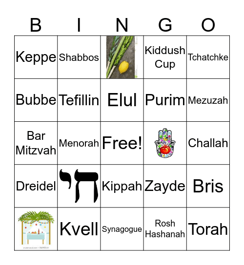 Test Your Jewish Knowledge Bingo Card