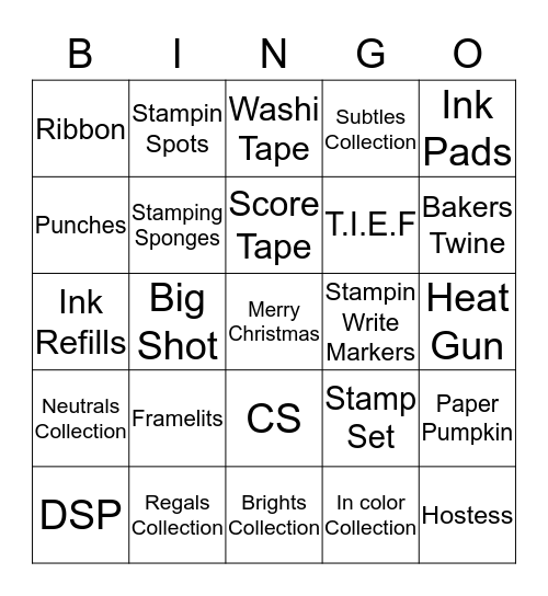 CHRISTMAS PARTY BINGO GAME 2019           Bingo Card