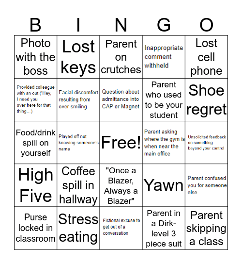 BTSN Bingo Card