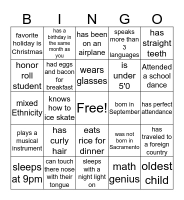 Bingo Card