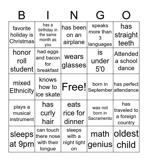 Bingo Card