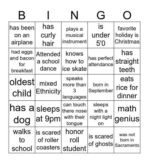 Bingo Card