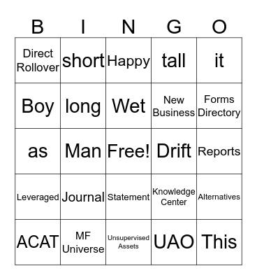 MMLIS OPS BINGO Card