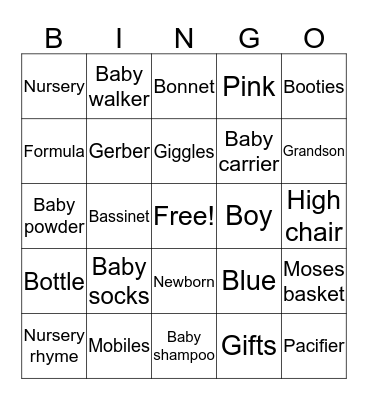 OH BABY BINGO Card