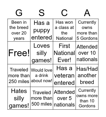 Getting to Know You Bingo Card