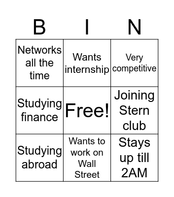 Societal Expectations Bingo Card