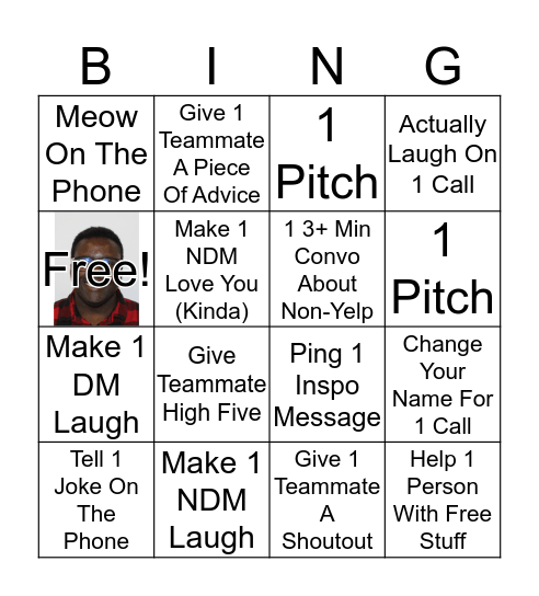 Travis Bingo Card