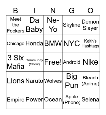 Registrations Random Bingo Card