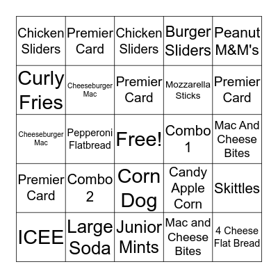 Feature Fare Refresh BINGO Card