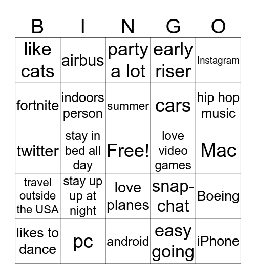 perfect match  Bingo Card