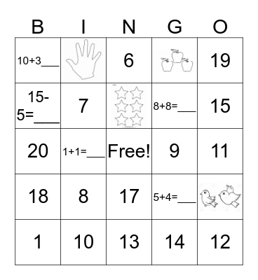 Number Bingo Card