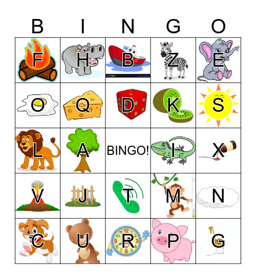 Bingo do Alfabeto  Bingo Card