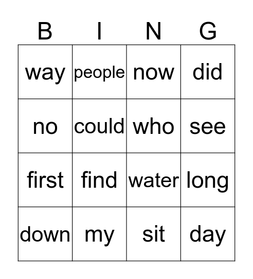 Galaxy Words List: Mars (Level 4) Bingo Card